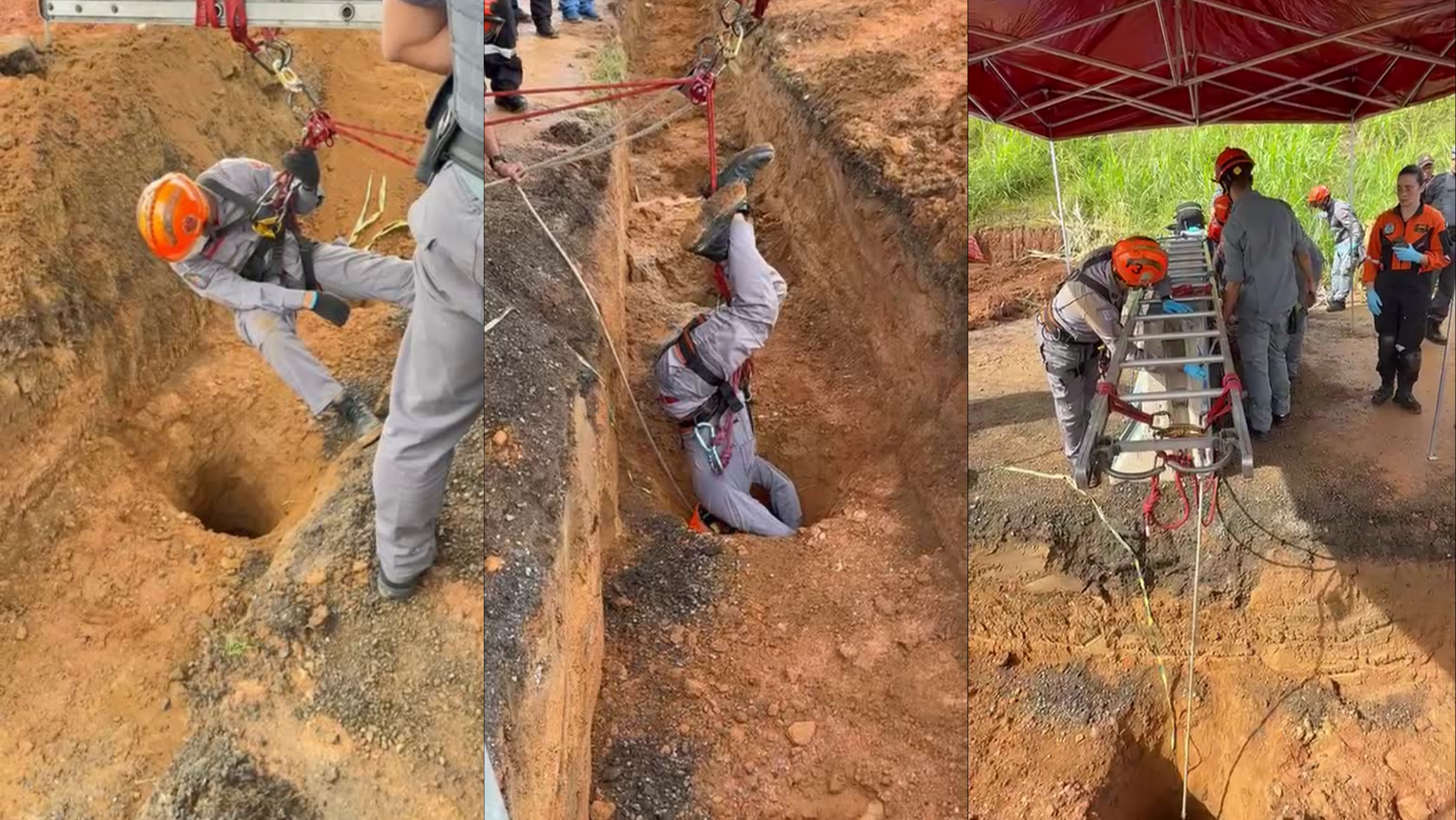 Corpo estava em buraco com cerca de 2 metros de altura