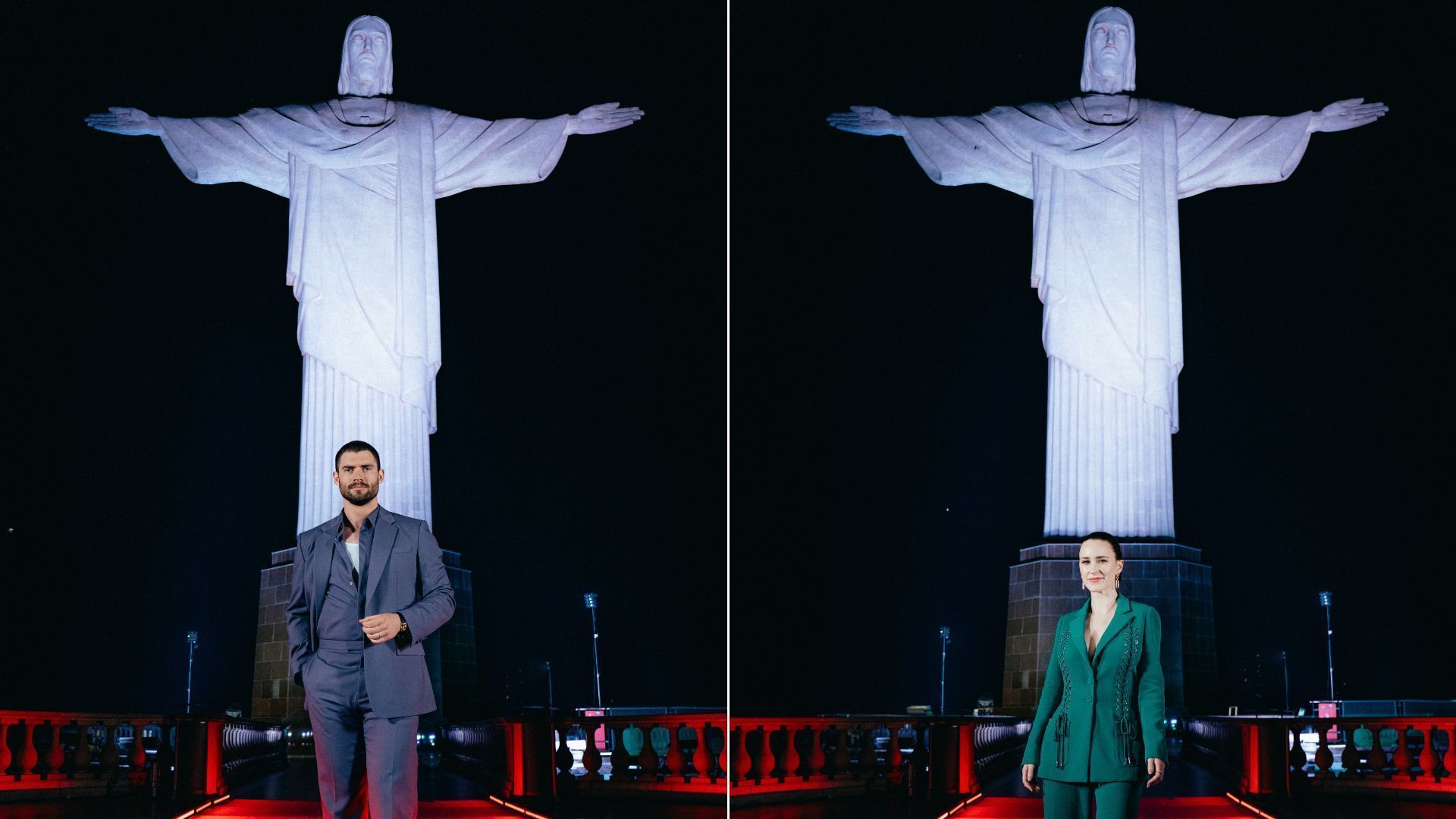 David-Corenswet-Rachel-Brosnahan-Cristo-Redentor