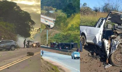 Acidentes deixam mortos e interditam rodovias na saída do feriado em MG