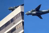 Avião da FAB faz voo rasante e chama atenção da população no DF; veja