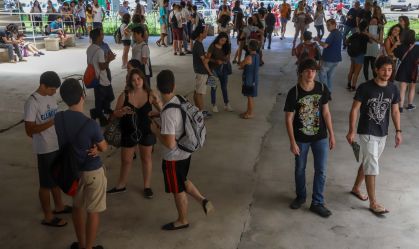Movimentação de estudantes para prova da Fuvest.