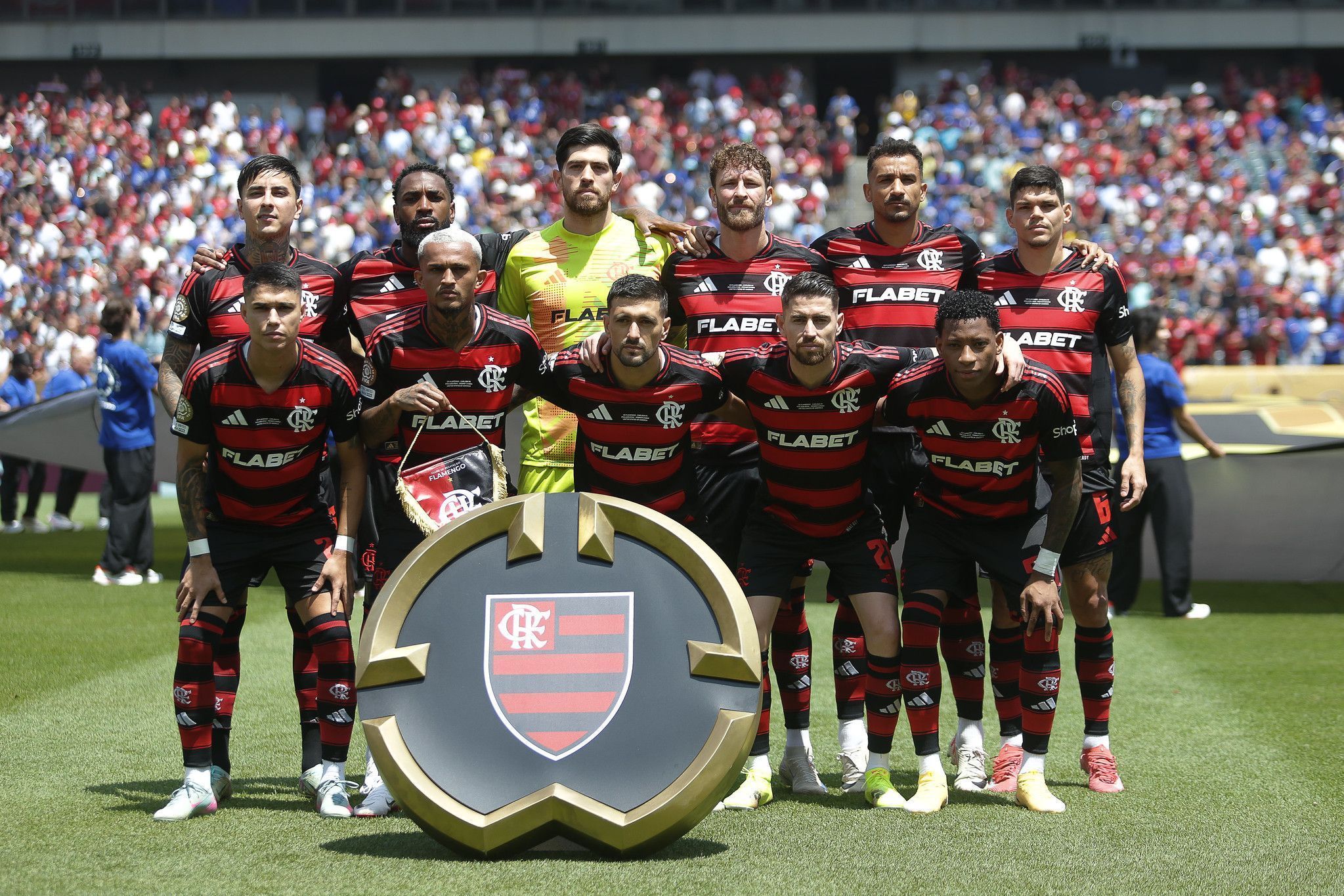Flamengo antes de partida contra o Chelsea