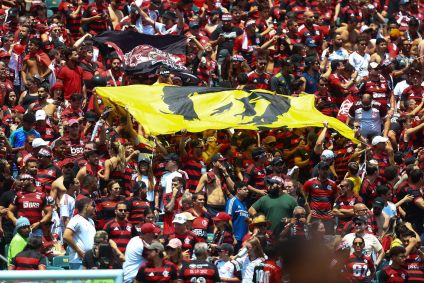 Torcida do Flamengo presente na partida contra o Chelsea