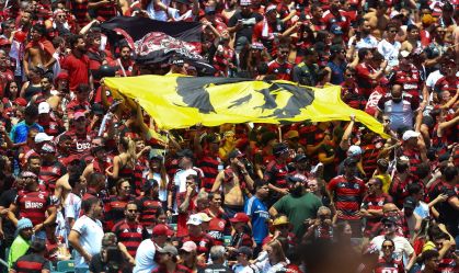 Torcida do Flamengo presente na partida contra o Chelsea
