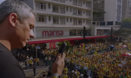 Gayer exibe áudio de Moraes durante ato de Bolsonaro em SP