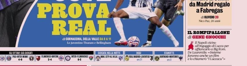 Capa de La Gazzetta dello Sport erra escudo do Fluminense • Reprodução