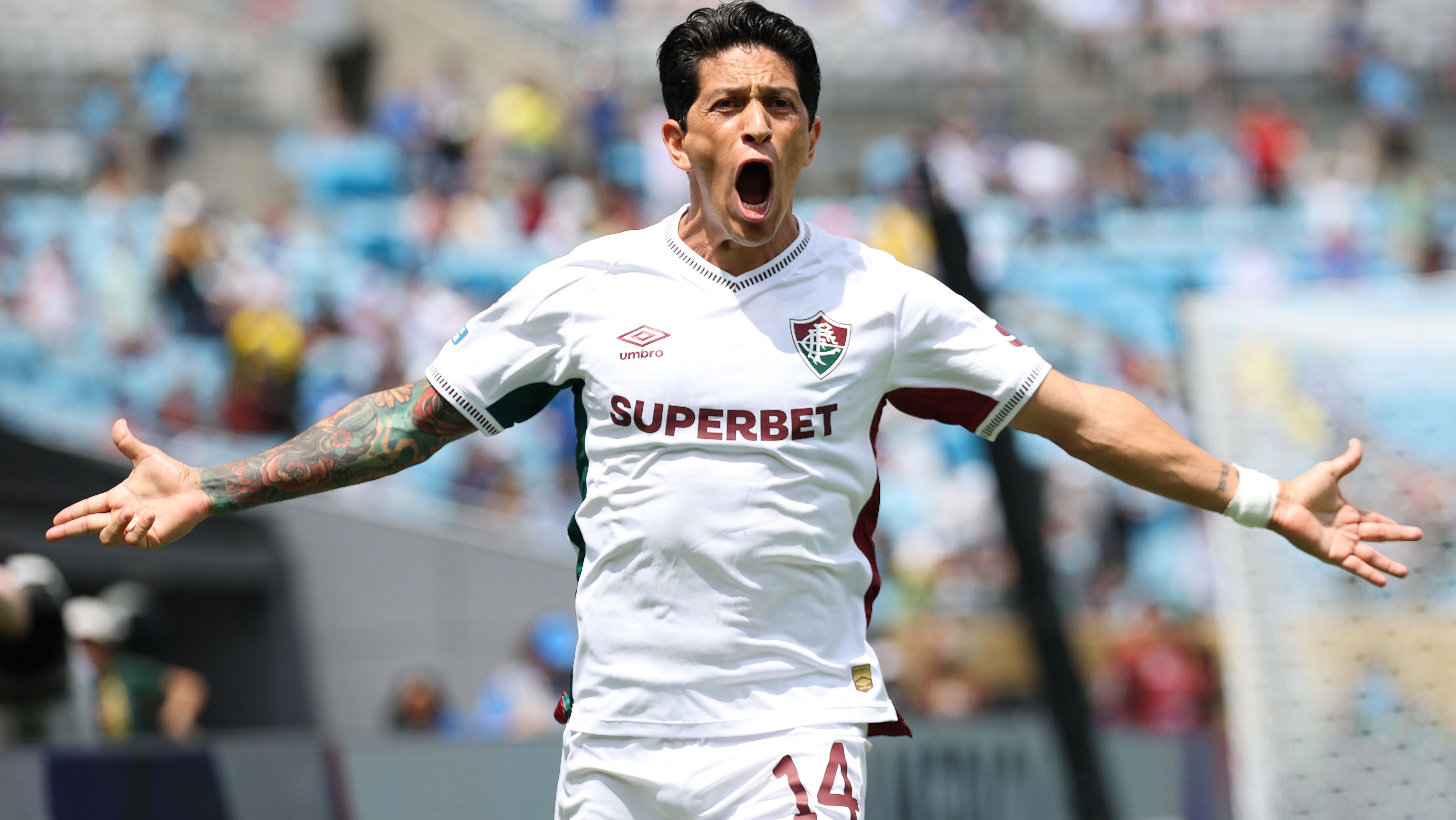 Cano comemora gol do Fluminense contra a Inter