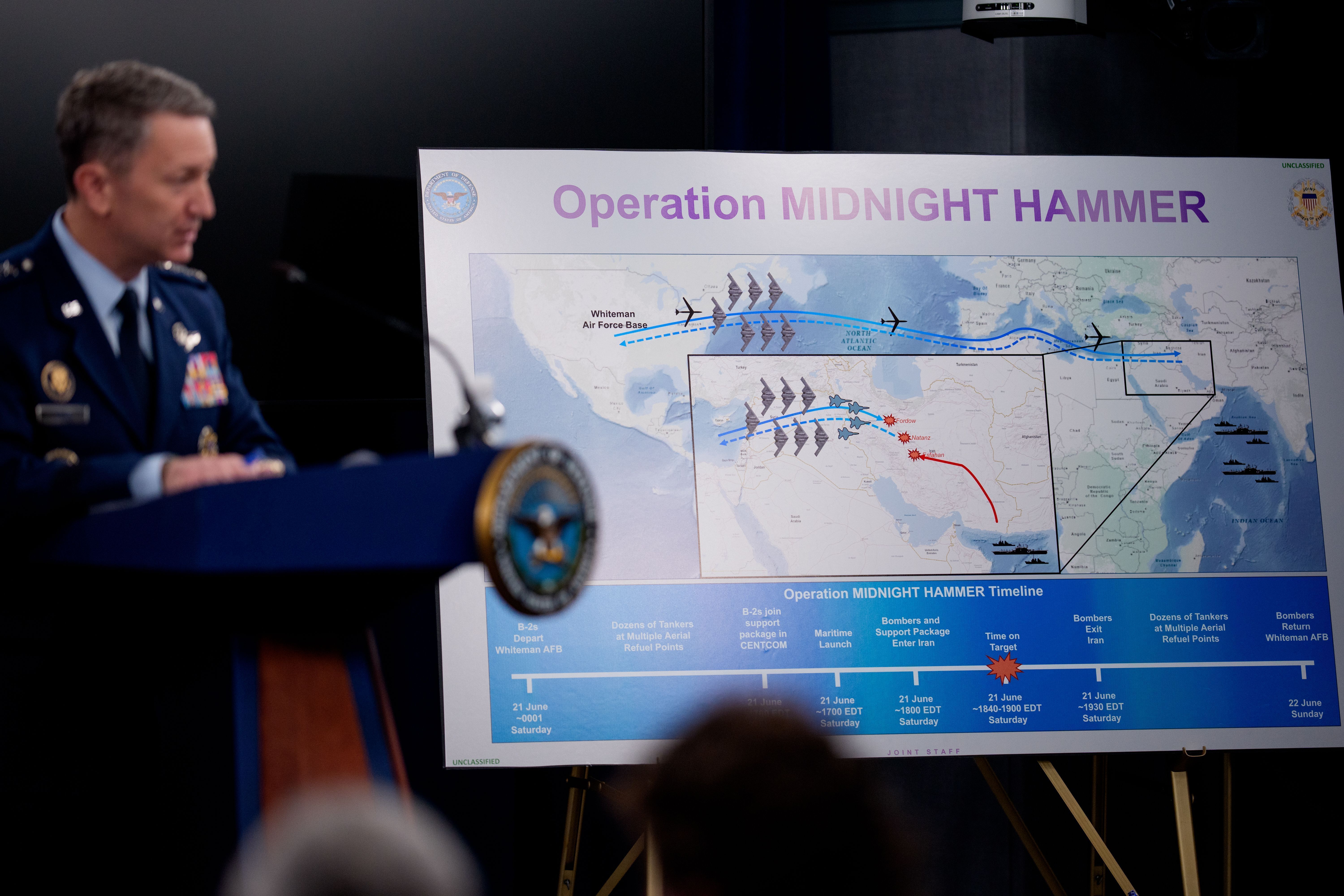 DOD Secretary Hegseth And Chairman Of The Joint Chiefs Caine Brief On Iran Strike