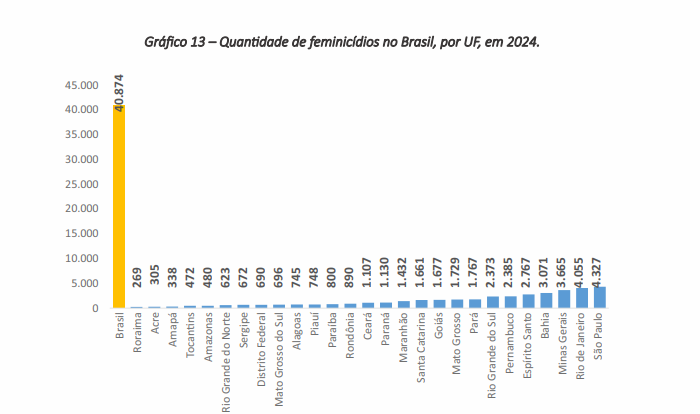 Foram 1.459 vítimas de feminicídio em 2024 • SSP