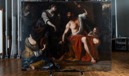 "Hércules e Ônfale": saiba como pintura sobreviveu a explosão em Beirute