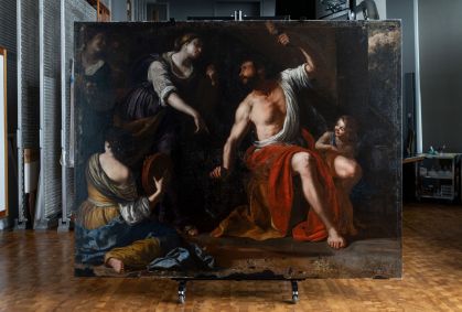 "Hércules e Ônfale": saiba como pintura sobreviveu a explosão em Beirute