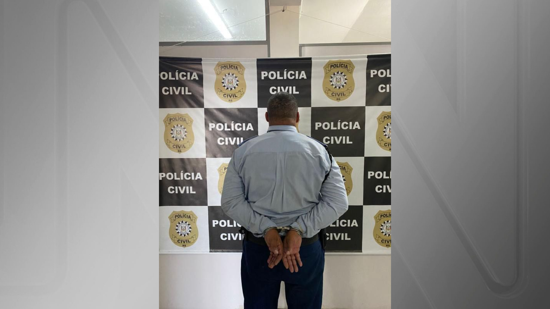 Imagem mostra suspeito preso na manhã desta sexta (6)