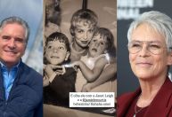 Filha de Roberto Justus revela foto do pai com Jamie Lee Curtis na infância