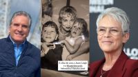 Filha de Roberto Justus revela foto do pai com Jamie Lee Curtis na infância