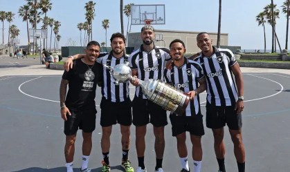 Jogadores do Botafogo em Venice Beach