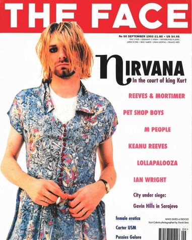 Kurt Cobain foi capa da revista The Face em 1993 • Divulgação/The Face