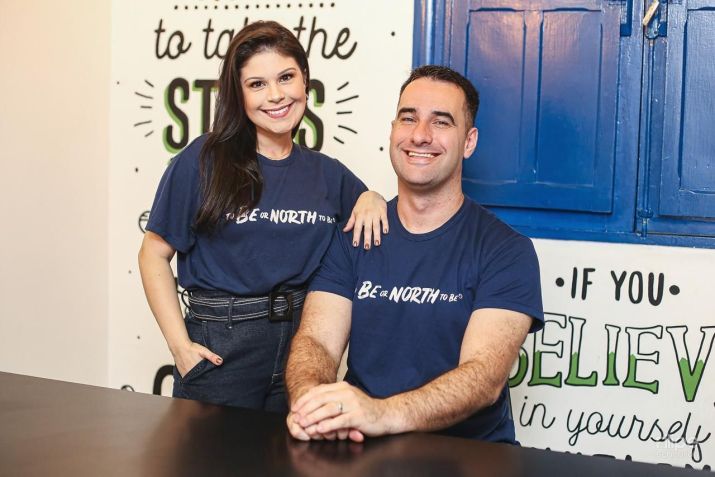 Letícia Fontoura e Pedro Centurião, da North Idiomas • Divulgação