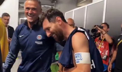 Messi e Luis Henrique, técnico do PSG