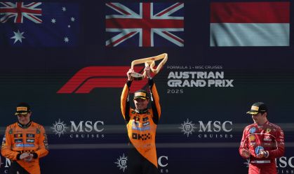 Pódio do GP da Áustria