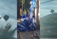 Vídeo: balão cai no litoral de São Paulo