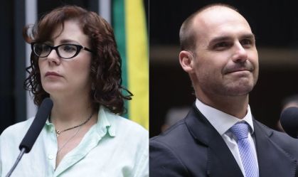 Carla Zambelli e Eduardo Bolsonaro