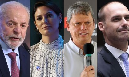 Lula, Michelle, Tarcísio e Eduardo