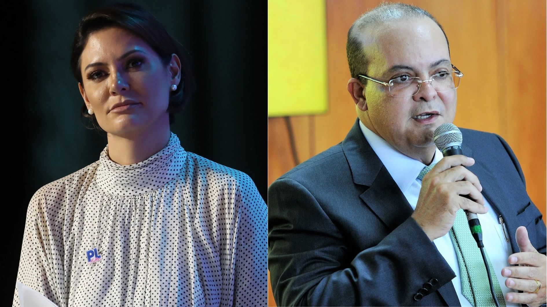 Michelle Bolsonaro e Ibaneis Rocha