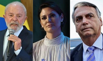 Lula tem empate técnico com Bolsonaro e Michelle no 1º turno, diz pesquisa