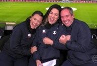 Narradora revela que está grávida ao vivo em São Paulo x Vasco