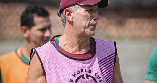 Renato Gaúcho em treino para o Mundial de Clubes