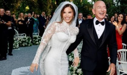 Lauren Sanchez revela vestido de noiva Dolce & Gabanna com 180 botões