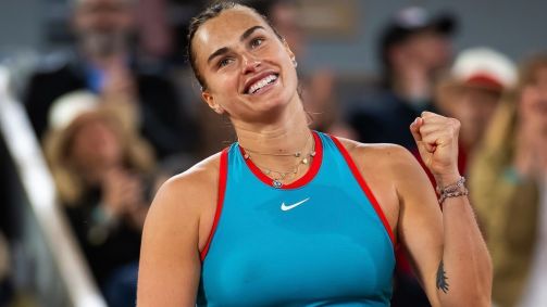 Sabalenka durante partida