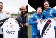 Presidente da CBF ganha camisas de Corinthians e Vasco; veja fotos