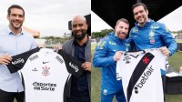 Presidente da CBF ganha camisas de Corinthians e Vasco; veja fotos