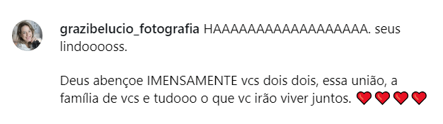 Comentário na publicação de Paulo André • Instagram/Paulo André