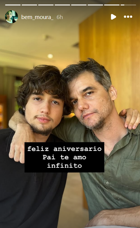 Bem Moura fez uma homenagem no dia do aniversário do pai • Instagram/Bem Moura