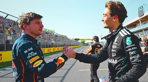 Verstappen e Russell, no Canadá