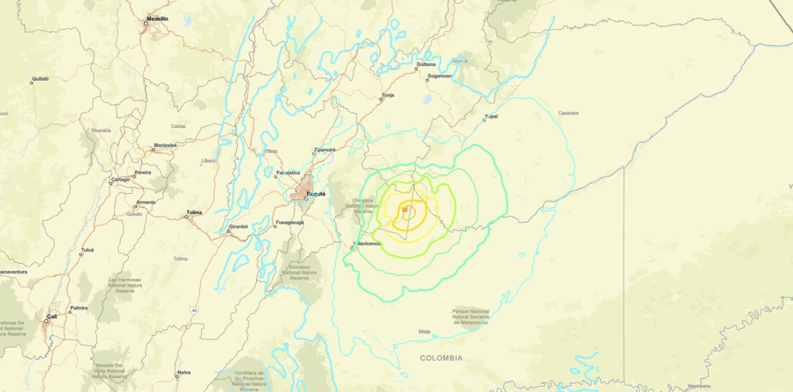 Terremoto na Colômbia