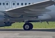 Asfalto cede e avião afunda no aeroporto de Fernando de Noronha