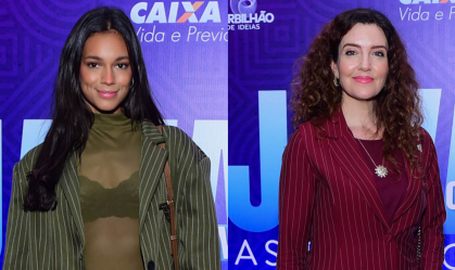 Combinaram? Alane Dias e Larissa Maciel repetem look em musical