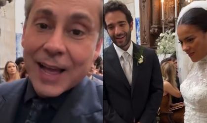 Alexandre Nero vaza vídeo do casamento de Afonso e Fátima em "Vale Tudo"