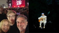 Angélica e Luciano Huck curtem show de Gilberto Gil ao lado do filho