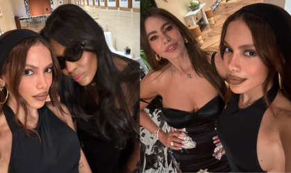 Após infecção, Anitta aparece ao lado de Naomi Campbell e Sofia Vergara