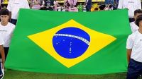 Gafe em bandeira do Brasil na estreia de Ancelotti viraliza; veja fotos
