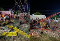 Brinquedo de parque desaba e deixa seis crianças feridas no Piauí