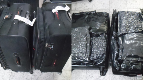 malas com drogas no Aeroporto de Guarulhos