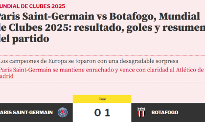 Mundial: jornal comete gafe e erra escudo do Botafogo após jogo contra PSG