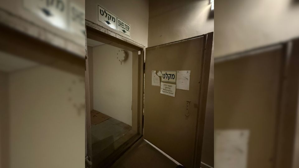 Bunker onde brasileiro se abrigou em Israel • Cortesia