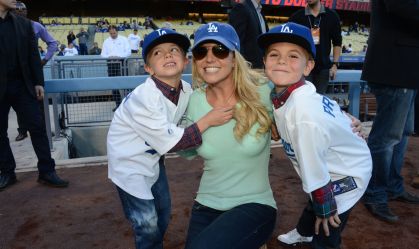 Britney Spears And Sons Visit Dodgers Stadium - April 17, 2013