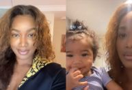 Iza é surpreendida pela filha Nala e brinca: "Mamãe tentando biscoitar"